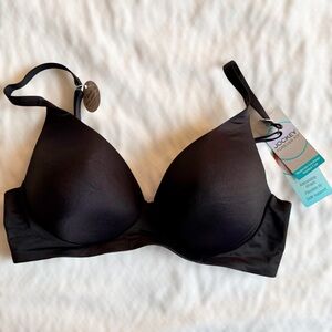 NWT JOCKEY WOMEN'S BRAS FOREVER FIT 2999 T-SHIRT MOLDED CUP BRA BLACK MEDIUM